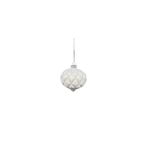 Julkula New York vit rutmönster 8cm