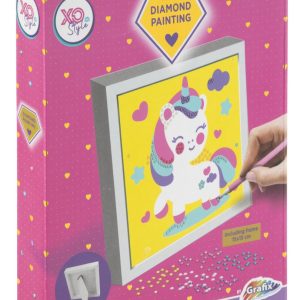 Pärlklistring inkl ram Unicorn Gul