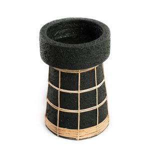 Den Serene Ljusstake - Svart Naturlig - L