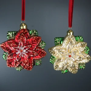 Julgranskula julblomma guld