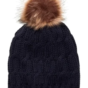 Hatt med avtagbar faux-päls tofs