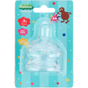 Flasknapp 3-6 mån Medium Babblarna 2-pack