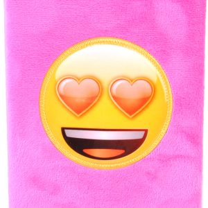 Anteckningsbok A5 Plysch Emoji Rosa Hjärta