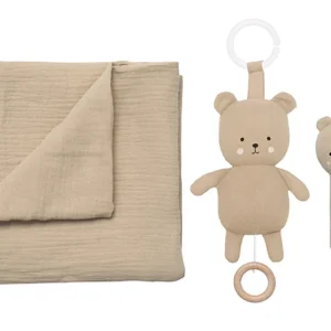 Gåvoset Teddy Filt Brun