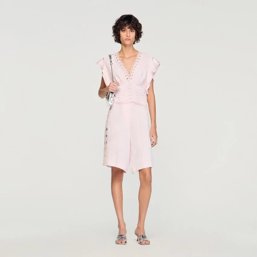 Bermudashorts i blommig jacquard