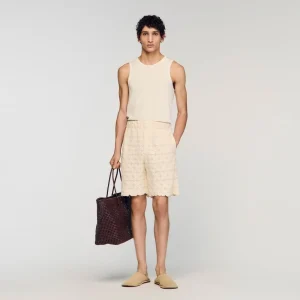 Bomullsshorts i broderie anglaise