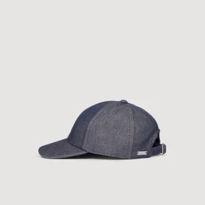 Jeanskeps med logotyp