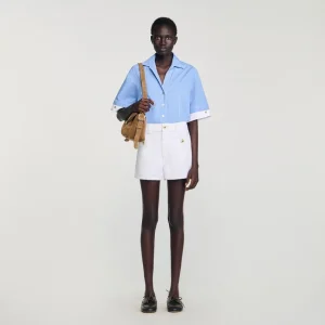 Jeansshorts med hög midja