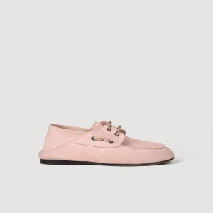 Loafers i mocka i båtsko-stil