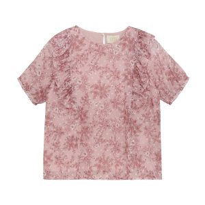 Blus Junior Flower Dobby