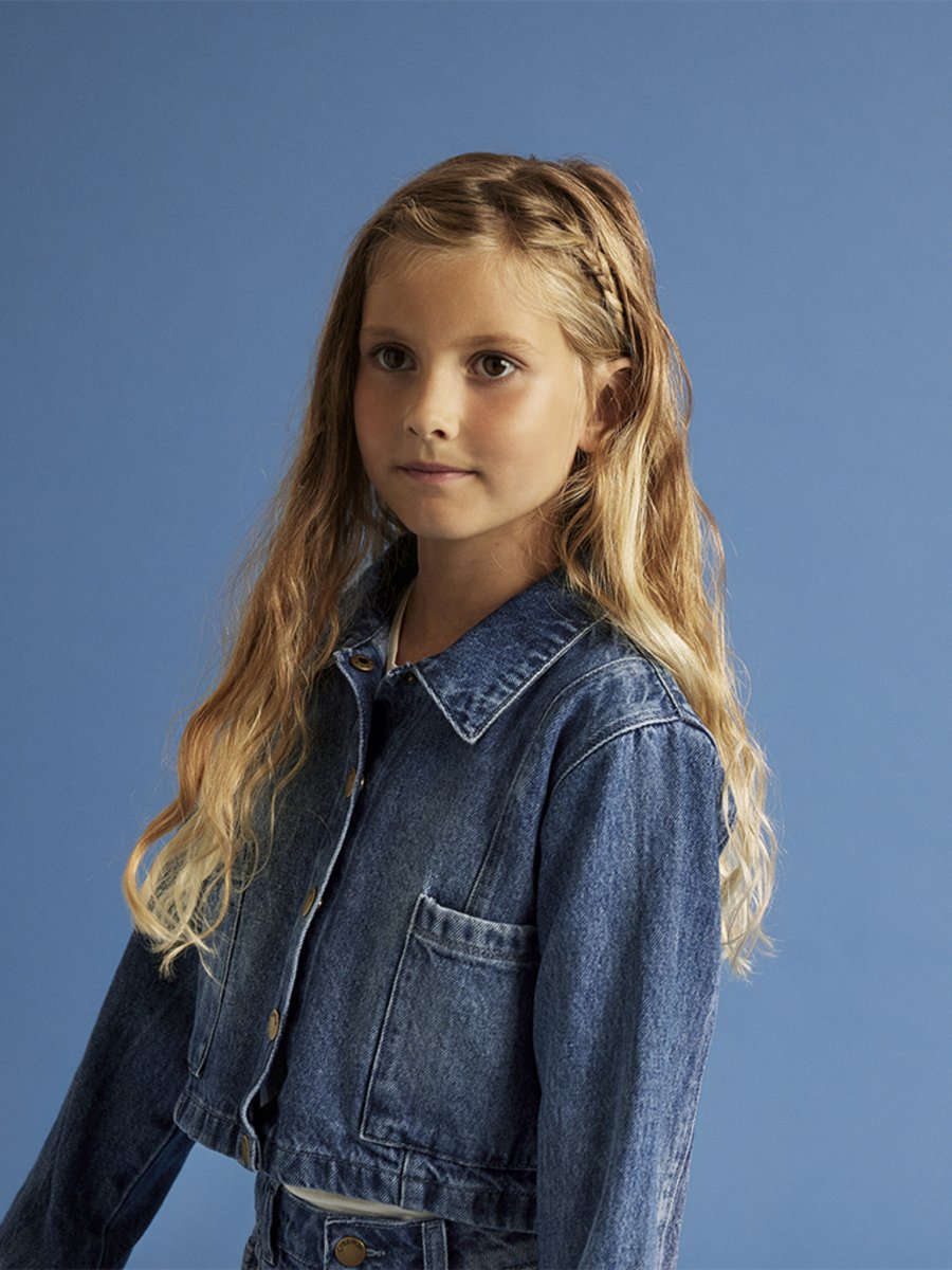 Jeansjacka Denim Cropped - Bild 6
