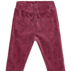Byxor Blommigt Tryck AOP Velour