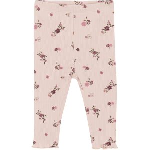 Leggings Ribbade Blommönster AOP