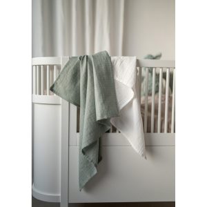 Barnfilt Muslinwrap 70×70 Grön 2-pack